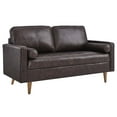 thumbnail image 2 of Modway Valour Modern Style Leather and Dense Foam Loveseat in Brown Finish, 2 of 4
