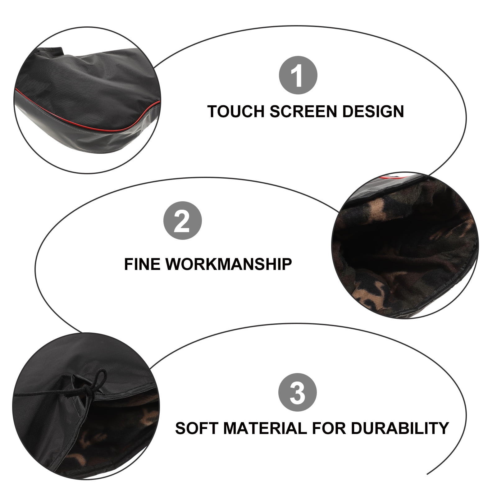 SWETRACE 1 Pair ATV Handlebar Hand Warmers Black Waterproof Reflective Safety for Bad Weather