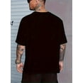 thumbnail image 2 of Plus Size Men's Novelty Letter BLESSED Print T-shirt, Casual Fashion Tee, Street Style Short Sleeve Crew Neck Shirt, 2 of 5