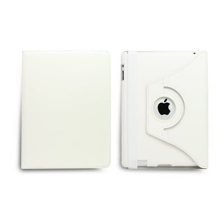 Fosmon 360 Revolving Leather Protector Cover Case Skin for New iPad 2012 - White Fosmon 360 Revolving Leather Protector Cover Case Skin for New iPad 2012 - White