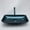 Blue, variant on Vinnova Udine Grayish Blue Glass Rectangular Bathroom Vanity Vessel Sink