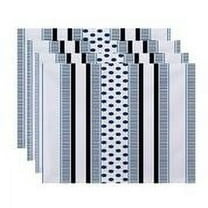 Simply Daisy 18" x 14" Comb Dot Stripe Print Placemat (Set of 4)