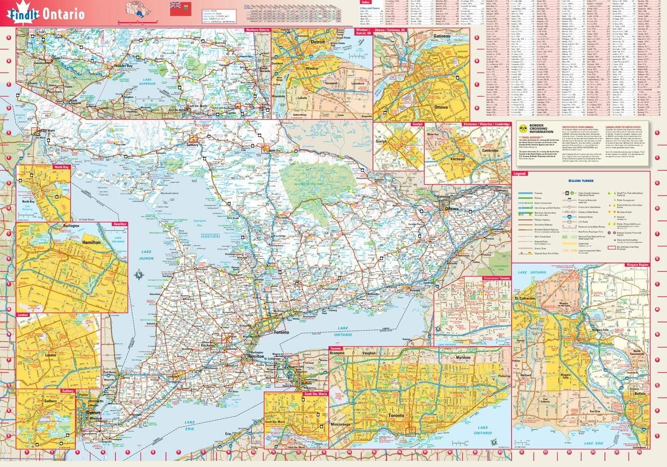 Карта провинции онтарио канада на русском