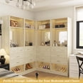 thumbnail image 6 of Homiesy 25'' Walk-in Closet System with 4 Wooden Drawers, Freestanding Closet Organizer System with Storage Shelves and Mirror, Sturdy Closet Tower for Bedroom, Closet and Mudroom, White Oak, 4 Pack, 6 of 8