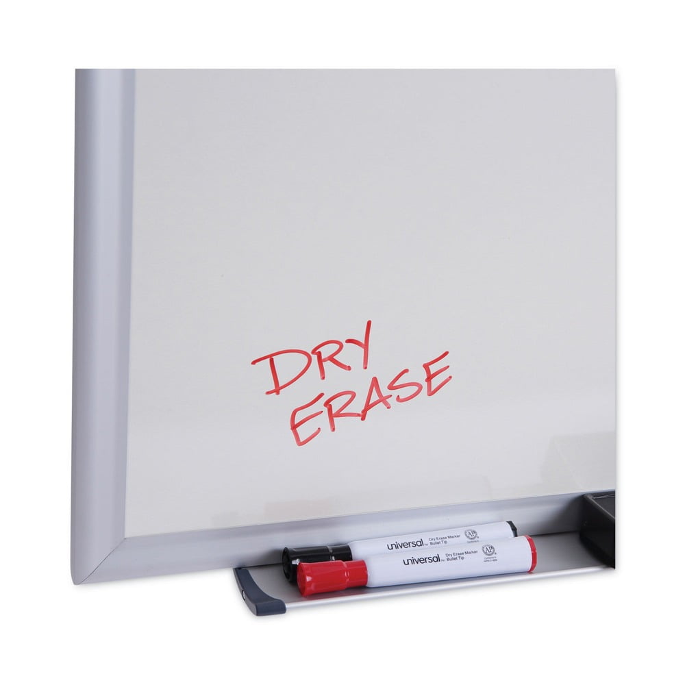 Universal Dry Erase Board, Melamine, 36 x 24, Aluminum Frame -UNV44624
