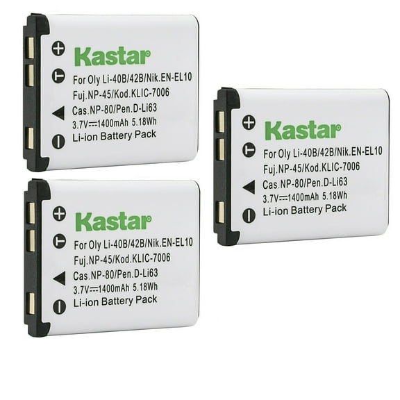 Kastar Li-42B Battery 3-Pack Replacement for Olympus Camedia X-600 D-630 D-720 D-725 D-730 DS-3500 DS-7000 FE-20 FE-47 FE-150 FE-160 FE-190 FE-220 FE-230 FE-240 FE-250 FE-280 FE-290 Camera