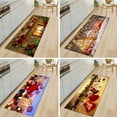 thumbnail image 3 of Christmas Area Rugs Flannel Runner Rug Washable Non Slip Christmas Print Floor Runner Area Rug Doormats Holiday Living Room Bedroom Kitchen Children Room,19.7x31.5inches, 3 of 3