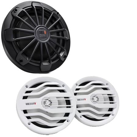 MB Quart NPW-254 10" Marine Subwoofer & NK2-116W 6.5" 2-Way Coaxial Marine Speakers