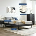 thumbnail image 4 of Modway Billie Queen Rubberwood and MDF Wood Platform Bed Frame in Black, 4 of 8