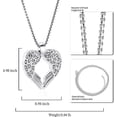 thumbnail image 2 of Angel Wings Heart Urn Cremation Jewelry for Ashes Of Loved Ones Keepsake Memorial Urn Pendant Urn Necklace, 2 of 7