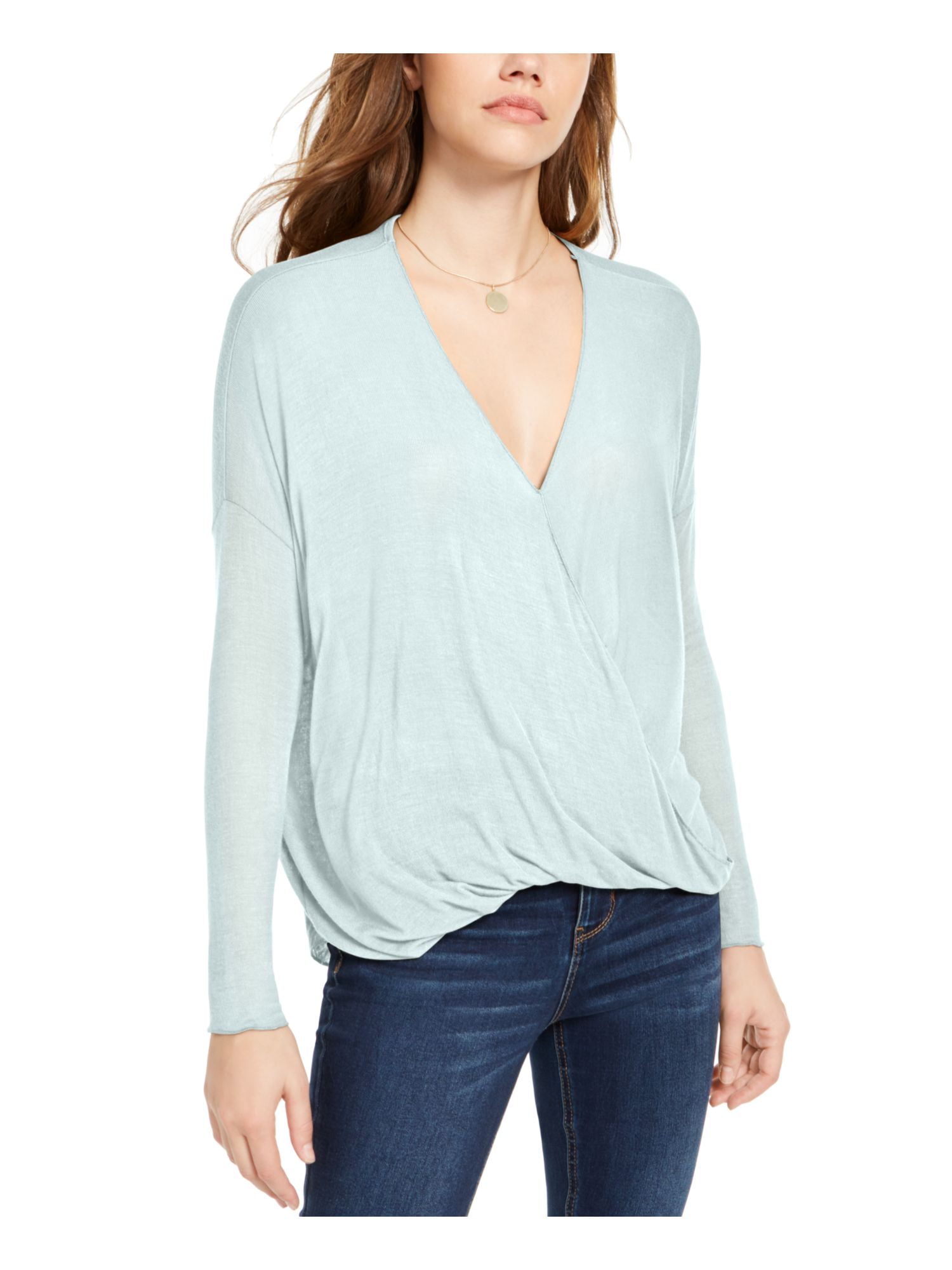 turquoise long sleeve top