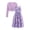 Purple, variant on PureChapter Girls 2 Piece Floral Dress with Tie Front Cardigan, Long Sleeve A-Line Dress Set, Yellow