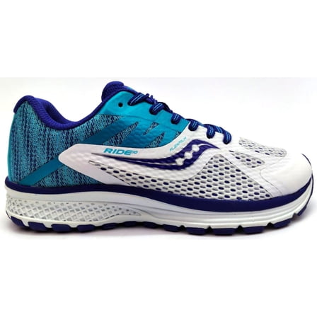 Saucony Girls Ride 10 Running Shoes Athletics FlexFilm Blue White Size 3.5M