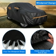 SUV Full Car Cover Upgraded Material Waterproof Car Cover Outdoor Sun UV Rain Protection Black