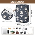thumbnail image 3 of Haosy Accordion File Organizer Zipper Binder 500 Sheet 6-Tab Expanding File Folder Multi-Pocket 1.2 Inch 3 Ring Cartoon Sitting Panda, 3 of 7