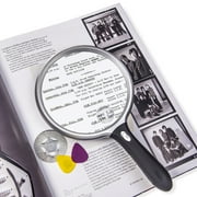 Carson HandHeld LED Lighted 1.5x Oversized Magnifier with 4.5x Spot Lens Great for Reading, Crafts, and Hobbies