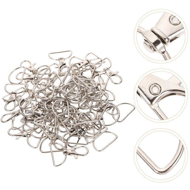 LOLIPPYY 35Jgo Mosquetones Para Llaveros De Acero Inoxidable Con De Resorte Para Manualidades