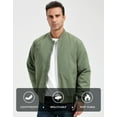 thumbnail image 4 of ULUSERN Men's Jackets-Bomber Jacket Fall Winter Warm Windbreaker Full Zip Casual Padded Coats (L,Green), 4 of 9
