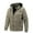 Khaki Jacket for Men, variant on hopeusnice Men's Winter Coats Thicken Fleece Warm Outwear Stand Collar Hood Jackets Windproof Ski Snow Coats Khaki L