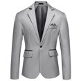 thumbnail image 4 of Traje de hombre entallado de un solo pecho, moda juvenil, informal, para banquete de boda, chaqueta, 4 of 6