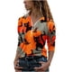 thumbnail image 1 of Moda Mujer Camiseta de manga larga Otoño Cremallera Impresión Blusa Otoño Tops Fridja  czfsfas6630, 1 of 5