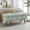 Cyan, variant on Ottoman Oval Storage Bench, Rubber Wood Legs, Blue