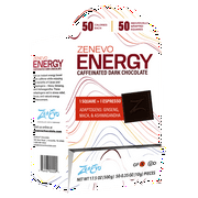 ZenEvo Energy - Caffeinated Dark Chocolate with Maca, Ginseng and Ashwagandha - 50 ct.