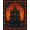 Orange Black Red, Pattern 1, variant on ODIKA 8'x10' Washable Area Rug Durable, Non-Slip Mansion Spooky Bats Gothic Skull Motif Halloween Eerie Haunted Playful for Living Room, Under Sectional, Family