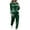 Dark Green, variant on Women Satin Long Sleeve Loungewear Set Two Piece Soft Pajama Top and Drawstring Pants Sleepwear Tracksuit Outfit Beige S