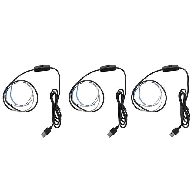 3X Barra de Luz de Desinfección Germicida UVC 5V Lámpara Bactericida ÁCaros Tiras de Luz Tira de Luz LED 50X1cm