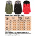thumbnail image 2 of Chaquetas Parka largas gruesas con capucha para mujer, abrigos con forro de piel sintética, ropa de abrigo con cremallera, Anoraks, 2 of 5
