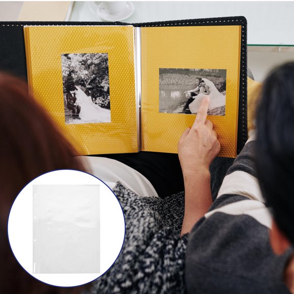 HONITANO 30Pcs Transparent Clear Document Folder with Buckle Easy Access File Protectors