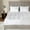White, variant on CirclesHome Mattress Pad - Full XL Size Mattress Topper with Anti-Slip Anchors - 100% Cotton Filled with Alternative Down Filling - Soft Feel, Comfortable, Breatheable, and Assists with Back Relief