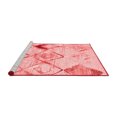 thumbnail image 2 of Ahgly Company Machine Washable Indoor Round Abstract Red Contemporary Area Rugs, 3' Round, 2 of 4