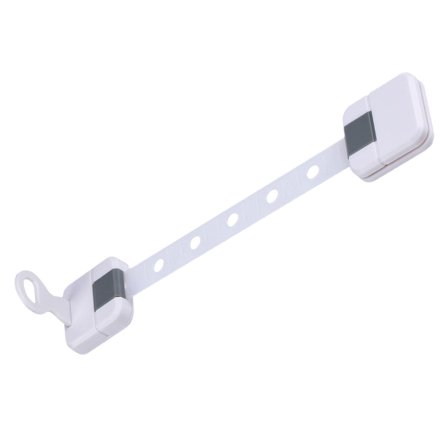 KONTONTY Child Safety Strap Locks for Home Easy Install White ABS Efficient Protection for Cabinet and Drawer 1 Set