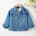 thumbnail image 2 of Kogui Toddler Denim Jacket Boys Kids Girls Denim Jacket Designer Ripped Jeans Jackets Fashion CoatSize 4T 5T (Light Blue,4-5 Years), 2 of 4