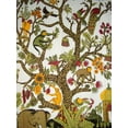 thumbnail image 2 of Tree of Life Tab Top Curtain Drape Panel Cotton 44" x 88" White, 2 of 2