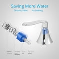 thumbnail image 3 of Wovier Chrome 8-16 Inch Widespread Waterfall Spout Bathroom Sink Faucet with Supply Hoses,Two Handle Three Hole Lavatory Faucet,Basin Mixer Tap with Pop Up Drain, 3 of 7