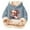 Light Blue, variant on Highland Cow Christmas Sweatshirts-Cozy Hooded Pullover with Cow Print Design,Soft Warm Winter Kids Top,Cute Highland Cow Hoodie & Sweater for Holiday Season