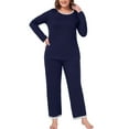Cueply Womens Plus Size Pajamas Long Sleeve Pjs Sets Loungewear