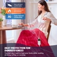thumbnail image 5 of MEUDYT Electric Heated Blanket, 50.1"x60.1" Heating Blanket for Adult, Soft Flannel & Sherpa, 10 Heating Levels & 1-8 Hours Auto off, Pink, 5 of 8