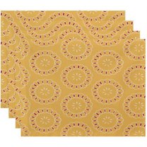 Simply Daisy 18" x 14" Happiness Is… Floral Print Placemats, Set of 4