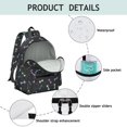 thumbnail image 4 of Dog Bone Neon Black Pattern Backpack for School, Cute School Bag with Adjustable Shoulder Straps and Padded Back, 13.4"x11"x4.7", 4 of 5