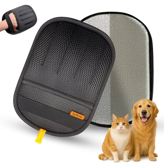 JoyPetto Premium Pet Hair Removal Gloves (1 Pack) - Electrostatic Reusable Gloves for Dogs/Cats, Furniture & Car Seats - 5-Finger Design,  Not Pet Grooming