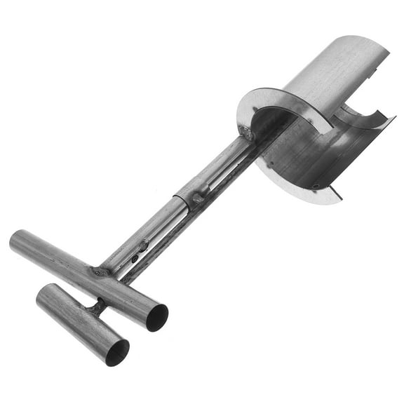 LEORX Silver Hole Digger Tool for Plants Efficient Garden Bulb Planter and Transplanting Tool