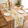 thumbnail image 3 of Yellow Flowers Table Runner - 48 Inch Long, Kitchen Dining Table Runner Dresser Scarves, Farmhouse Botanical Watercolor Floral Farmhouse Decor for Coffee Tables Wedding Party Banquet, 3 of 8
