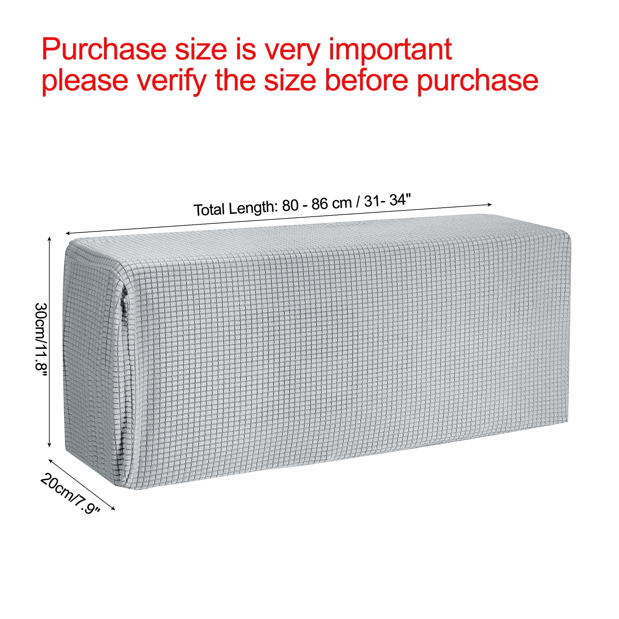 Unique Bargains Air Conditioner Cover Knitted Elastic Cloth Dustproof 80-86cm Gray