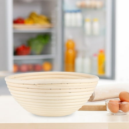 European Style Baskets Round Bread Basket, Dough Basket, European-Style Cane Round Bread Dough Rising Rattan Basket ()