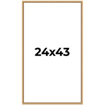 24x43 Frame Beaded Gold Solid Wood Picture Frame | 0.75 Inches Moulding Width | Liscio Oro