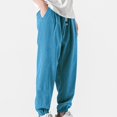 thumbnail image 5 of Plebaso Men's Casual Jogger Pants Drawstring Baggy Trousers with Pockets Solid Color Mens Loose Joggers, 5 of 6